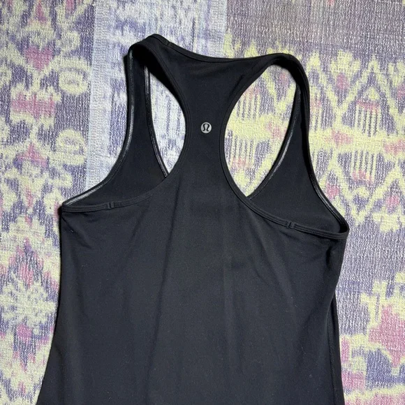 Lululemon Reversible Cool Racerback Tank Top Scoop Neck Sleeveless Stretch Black - Picture 12 of 14